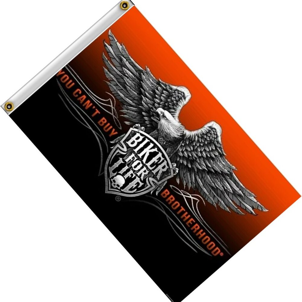 Hot Leathers 3 x 5 ft. Biker for Life Full Size Flag FGA1060 💸